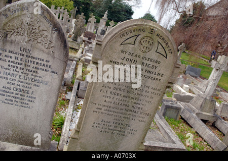 Copyright Photograph by Howard Barlow grave stone of `Eleanor Rigby made famous by the Beatles song Stock Photo